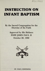 Cover of: Instruction on infant baptism