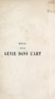Cover of: Essai sur le génie dans l'art