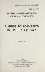 Cover of: A guide to formation in priestly celibacy