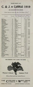 C. & J. cannas by Conard & Jones Co. (West Grove, Pa.)