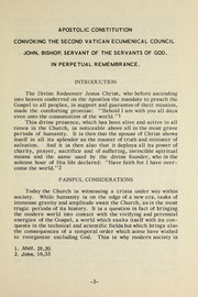 Cover of: Apostolic constitution convoking the Second Vatican Ecumenical Council by John XXIII Pope