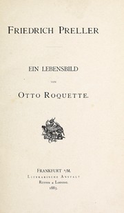 Cover of: Friedrich Preller: ein Lebensbild