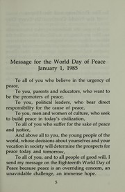 Cover of: Peace and youth go forward together by Pope John Paul II, Pope John Paul II