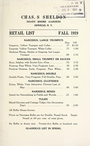 Cover of: Retail list: Fall 1919