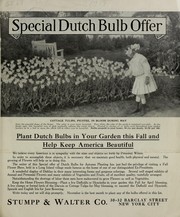 Cover of: Special Dutch bulb offer by Stumpp & Walter Co. (New York, N.Y.)