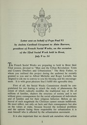 Cover of: The church and urbanization: letter to French Social Weeks, June 21, 1965