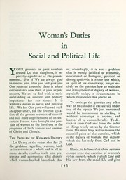 Cover of: Your destiny is at stake: woman's duties in social and political life