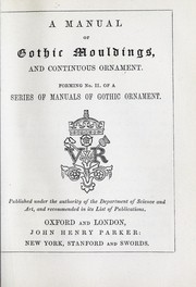 Cover of: A series of manuals of Gothic ornament