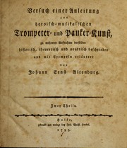 Essay on an introduction to the heroic and musical trumpeters' and kettledrummers' art by Johann Ernst Altenburg