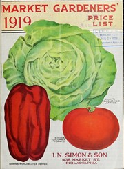 Cover of: 1919 market gardeners' price list by I.N. Simon & Son