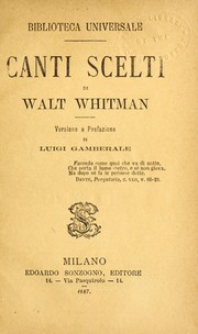 Cover of: Canti scelti
