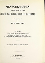 Cover of: Menschenaffen (Anthropomorphae): Studien über Entwickelung und Schädelbau