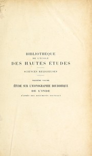 Cover of: Étude sur l'iconographie bouddhique de l'Inde by A. Foucher