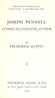 Cover of: Joseph Pennell: etcher, illustrator, author