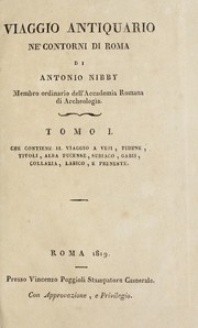 Cover of: Viaggio antiquario ne'contorni di Roma