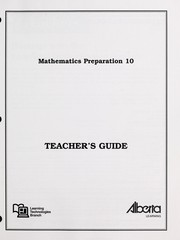 Cover of: Mathematics preparation 10: Teacher's guide