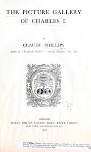 Cover of: The picture gallery of Charles I.