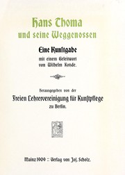 Cover of: Hans Thoma und seine Weggenossen by Thoma, Hans