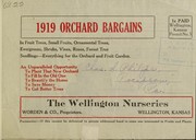 Cover of: 1919 orchard bargains by Wellington Nurseries