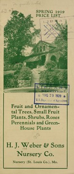 Cover of: Spring 1919 price list by H.J. Weber & Sons Nursery Company