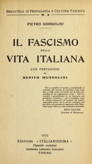 Cover of: Il fascismo nella vita italiana