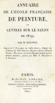 Cover of: Annuaire de l'école française de peinture, ou, Lettres sur le salon de 1819
