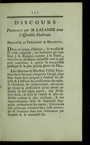 Cover of: Adresse au clerge  inconstitutionnel, suivie d'une instruction au peuple, par le sous-principal du Colle  ge national de Bordeaux