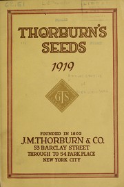 Cover of: Thorburn's seeds by J.M. Thorburn & Co