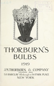 Cover of: Thorburn's bulbs by J.M. Thorburn & Co
