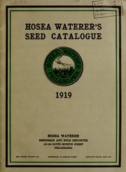 Hosea Waterer's seed catalogue by Hosea Waterer (Firm)