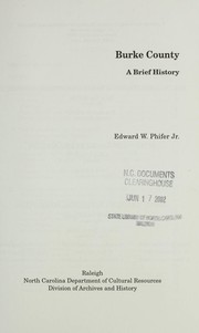 Cover of: Burke County, a brief history