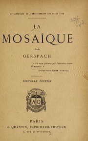 Cover of: La mosai que by E. Gerspach