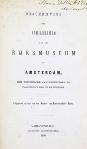 Cover of: Beschrijving der schilderijen van het Rijksmuseum te Amsterdam by Rijksmuseum (Netherlands)