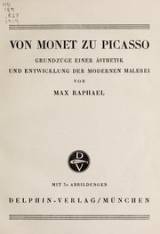 Cover of: Von Monet zu Picasso: GrundzÃ¼ge einer Ãsthetik und Entwicklung der modernen Malerei