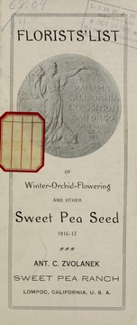 Cover of: Florists' list of winter-orchid-flowering and other sweet pea seed by Ant. C. Zvolanek (Firm)