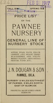 Price list of the Pawnee Nursery by Pawnee Nursery