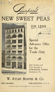 Cover of: Burpee's new sweet peas for 1899: special advance offer for the trade only