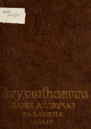 Cover of: Novelties, 1916-17 chrysanthemums