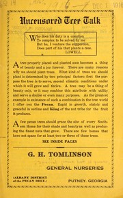 Cover of: Uncensored tree talk [pecan tree circular and prices] by G.H. Tomlinson (Firm)