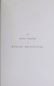 Cover of: The seven periods of English architecture