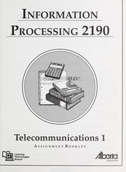 Cover of: Telecommunications 1: INF 2190