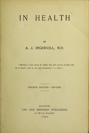 Cover of: In health by A. J. Ingersoll