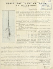 Cover of: Price list of pecan trees: 1916-1917