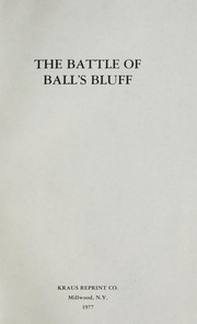 Cover of: The Battle of Ball's Bluff.