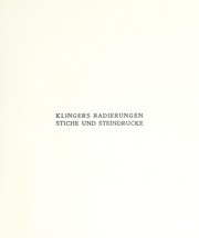 Cover of: Max Klinger's radierungen, stiche und steindrucke by Singer, Hans Wolfgang