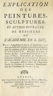 Explication des peintures, sculptures, et autres ouvrages de messieurs de l'Académie de S. Luc by Charles-Maurice d' Houry