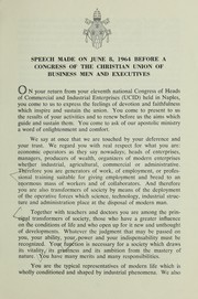 Cover of: To business men and executives: address of Pope Paul VI, June 8, 1964