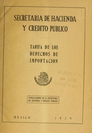 Cover of: Tarifa de los derechos de importacio n