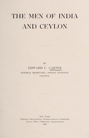 Cover of: The men of India and Ceylon