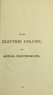 Cover of: On the electric column, and aerial electroscope